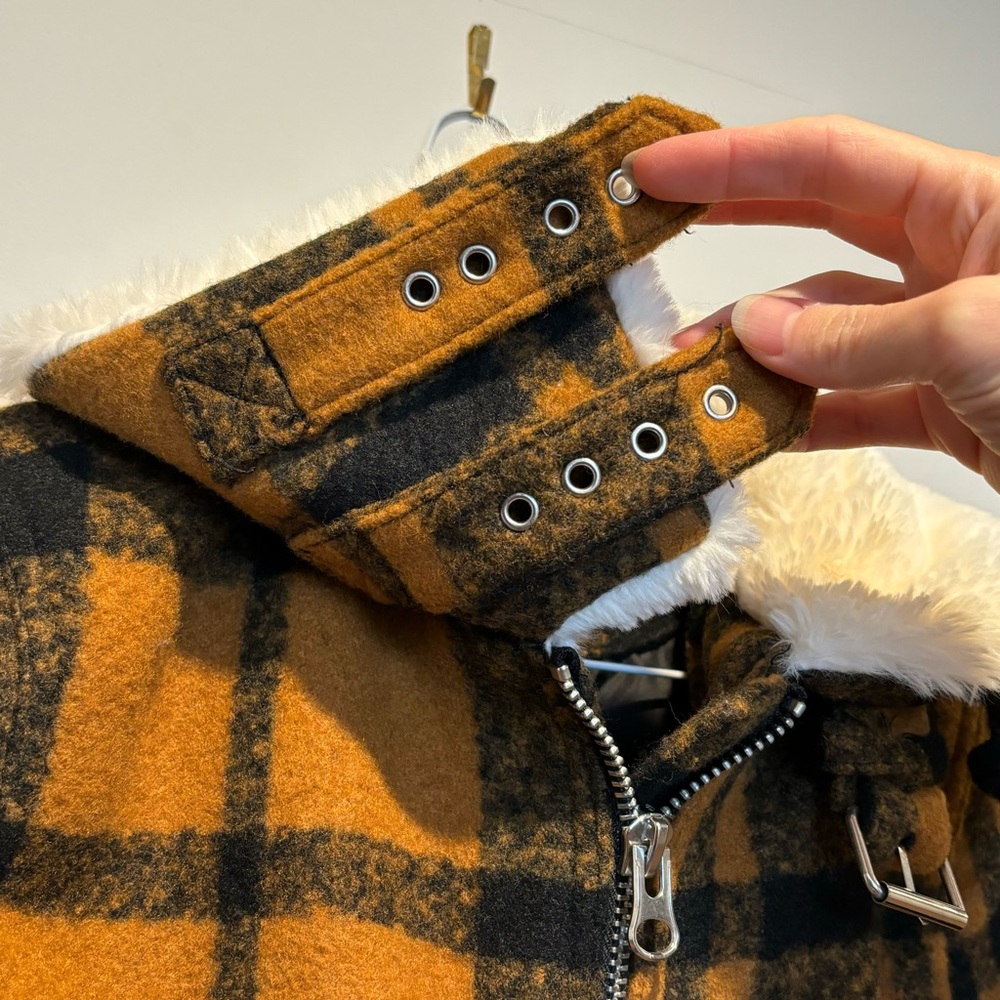 Plaid faux Sherpa bomber jacket - Picture 8 of 16